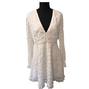 SBetro Swiss Dot Sheer Chiffon Skater Dress Size L